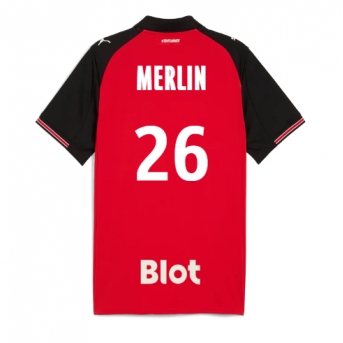 Billige Fotballdrakt Stade Rennais Quentin Merlin #26 Replika Hjemmedrakt 2025-26 Kortermet